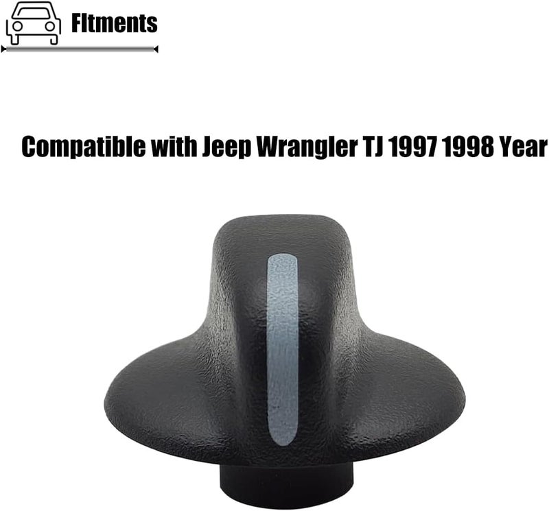 LXROAR01 AC Heater Control Knob Compatible with Jeep Wrangler 1997 1998 Year, Blower Fan knob for 4882790 - Image 3